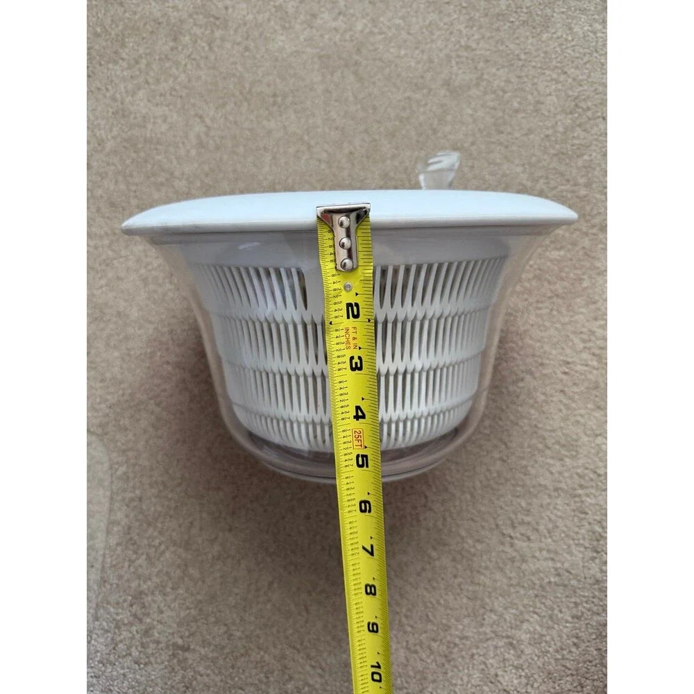 Guzzini XL Latina Salad Spinner White & Clear Made in Italy Kitchen Prep